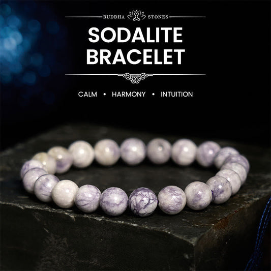 Bracelet d'harmonie en sodalite et pierre de Bouddha