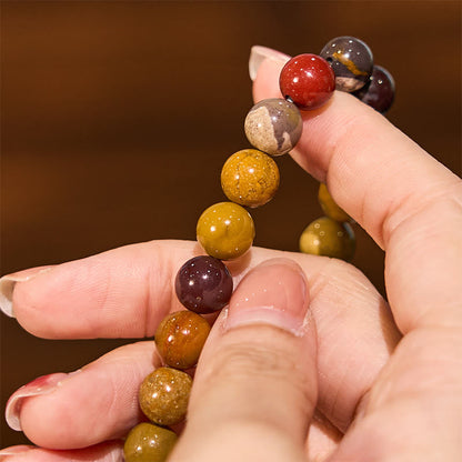 Bracelet de croissance émotionnelle en pierre de Bouddha Mookaite