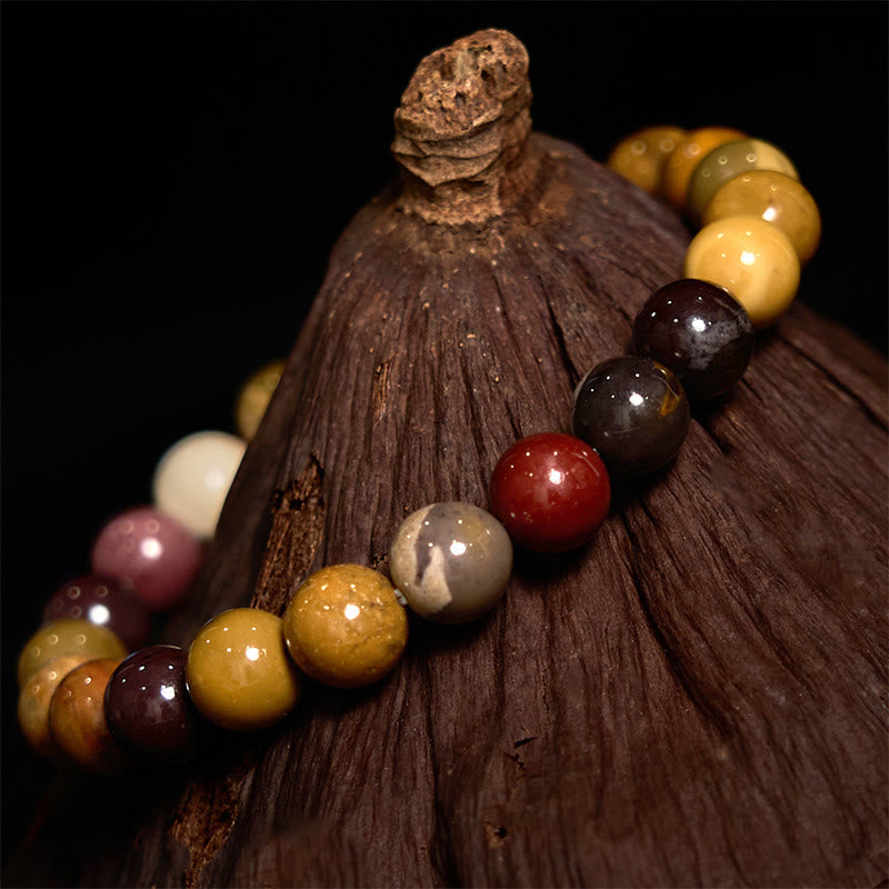 Bracelet de croissance émotionnelle en pierre de Bouddha Mookaite