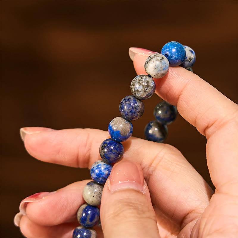 Bracelet de soins personnels positifs en pierre de Bouddha et lazurite