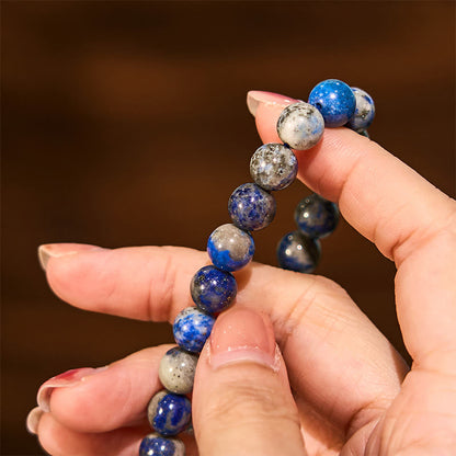 Bracelet de soins personnels positifs en pierre de Bouddha et lazurite