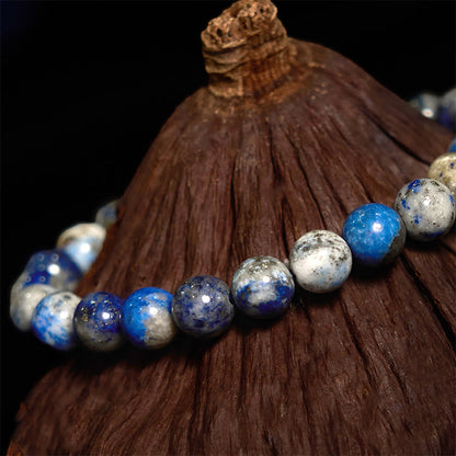 Bracelet de soins personnels positifs en pierre de Bouddha et lazurite