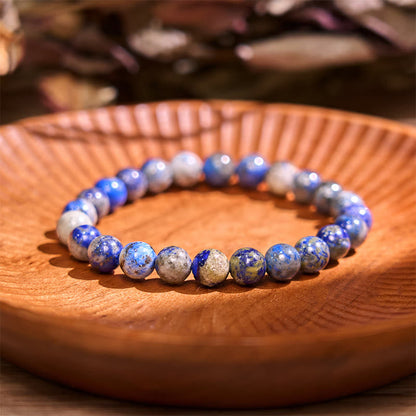 Bracelet de soins personnels positifs en pierre de Bouddha et lazurite