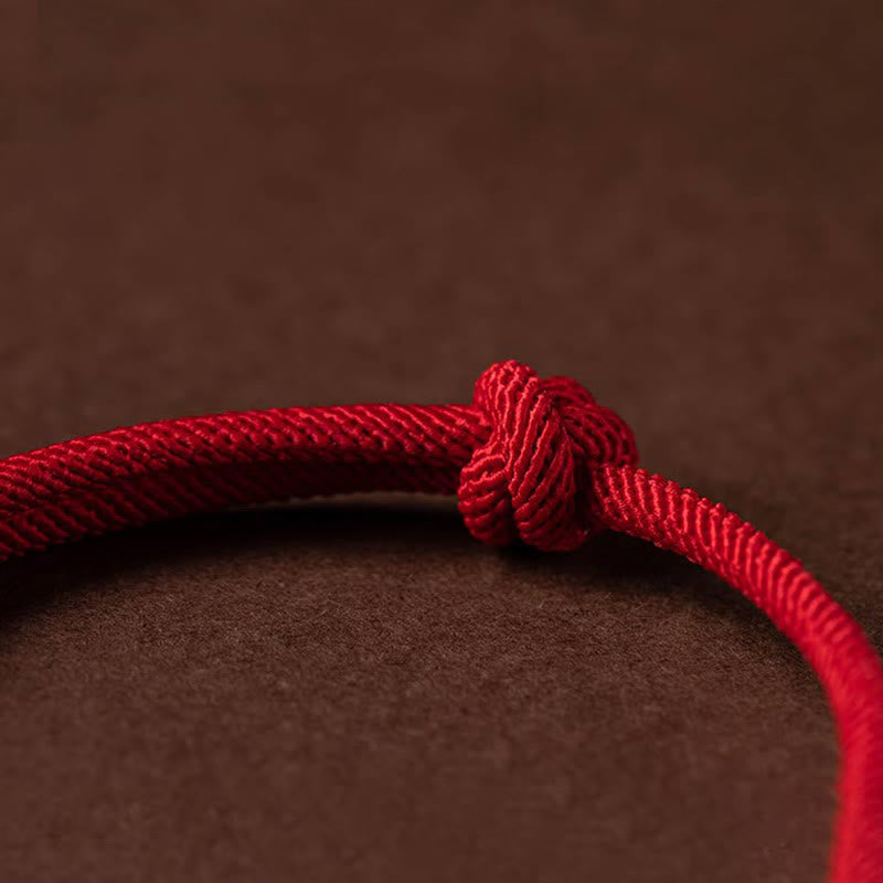 Bracelet en corde de jade porte-bonheur avec pierres de Bouddha