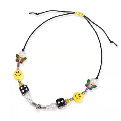 Jewelry × Vintage Pearl Smile Skull Dice Necklace Starymagic