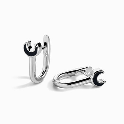 Enamel Earrings - Celestia Hoops Moon Magic