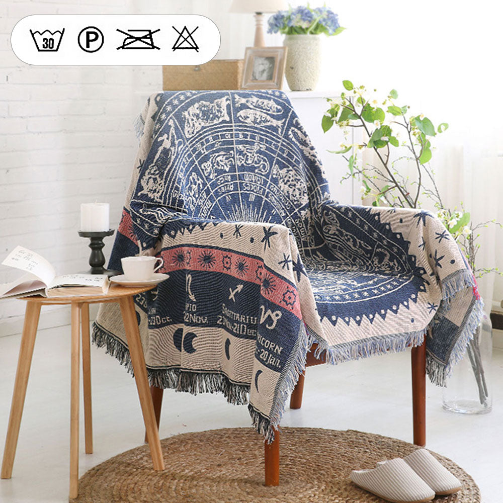 Couverture de chaise tricotée nordique