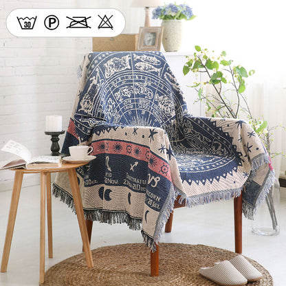 Couverture de chaise tricotée nordique