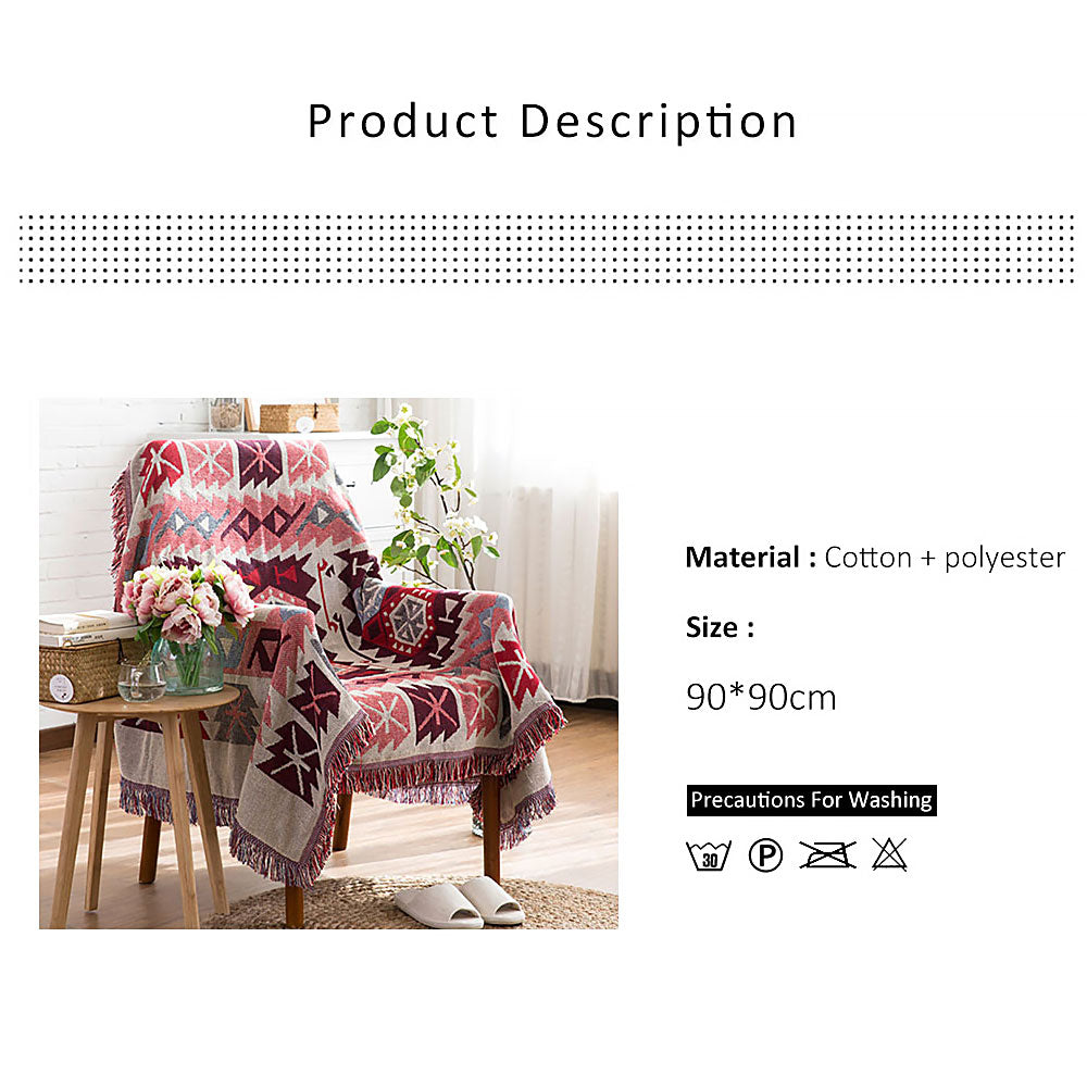 Couverture de chaise tricotée nordique