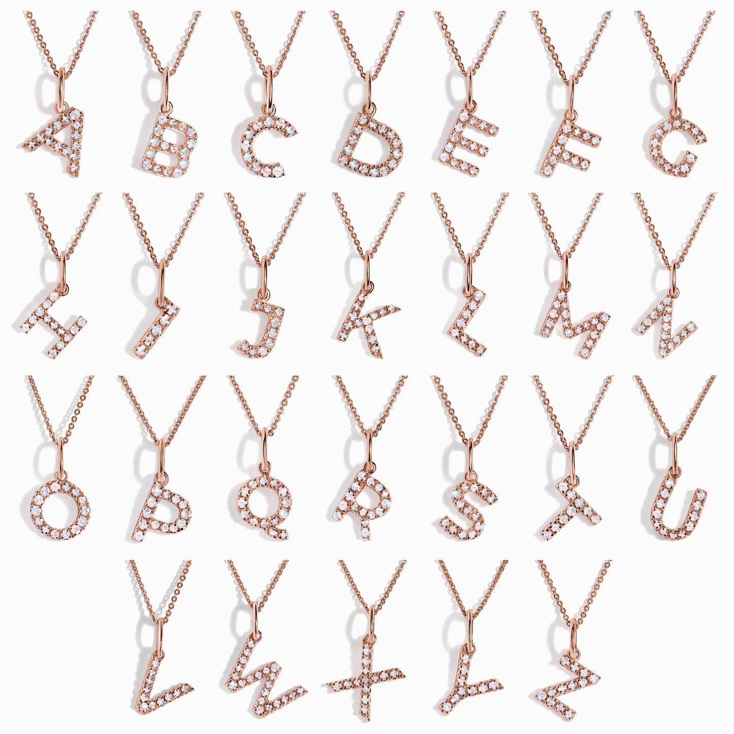 Collier Pierre de Lune - Alphabet