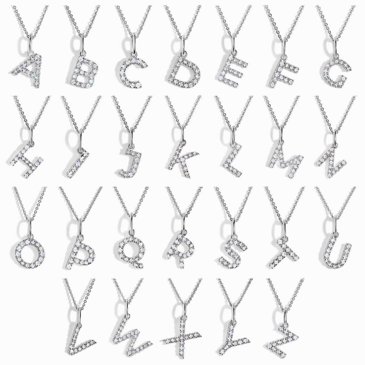 Collier Pierre de Lune - Alphabet