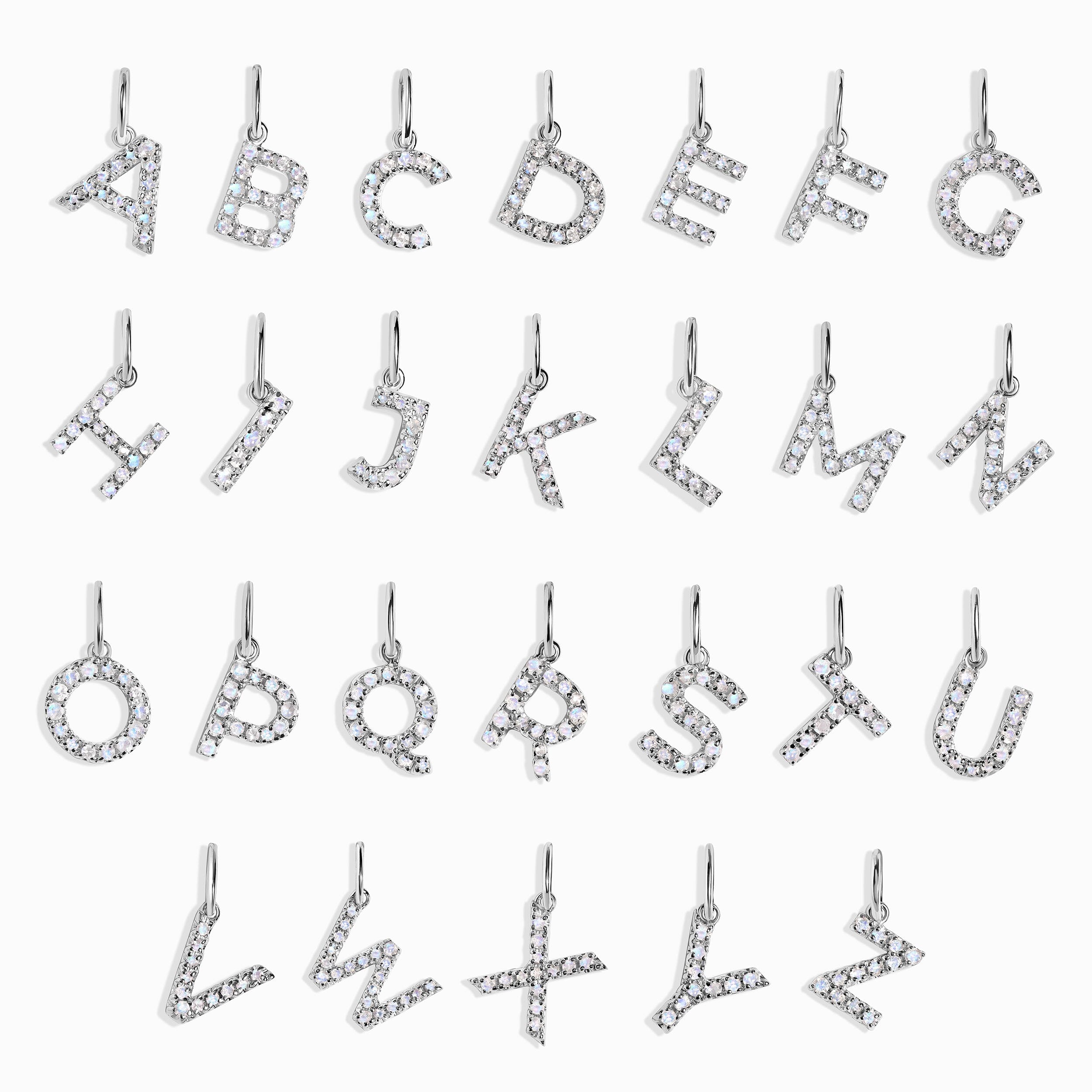 Moonstone Charm - Alphabet