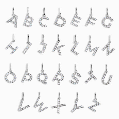 Breloque en pierre de lune - Alphabet
