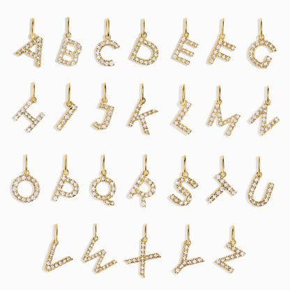 Breloque en pierre de lune - Alphabet