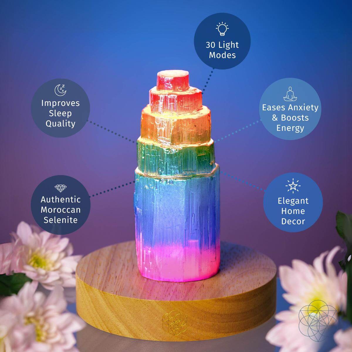 Rainbow’s Blessing - Selenite Tower of Peace & Protection