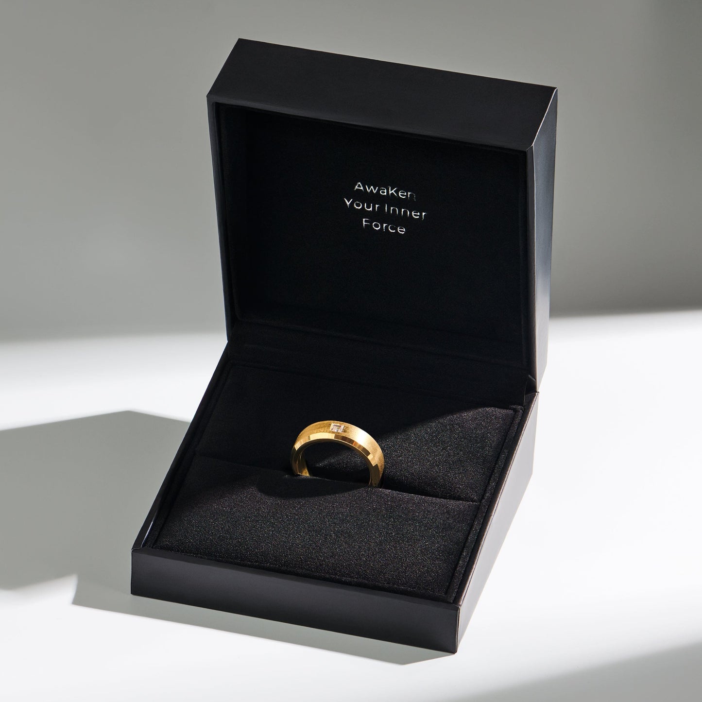 Bague unisexe en zircon blanc - Fabriquée