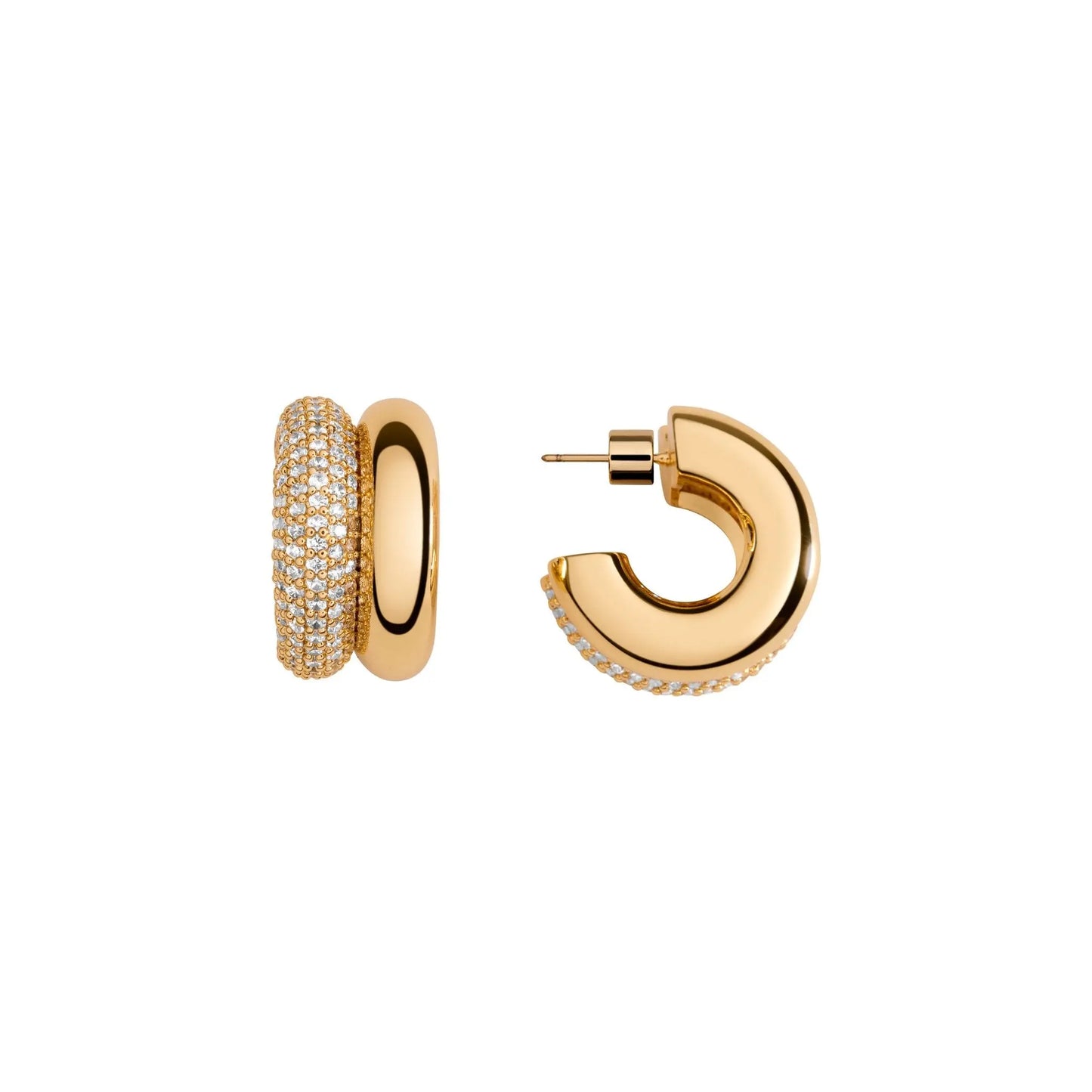 CZ Double Hoop Earrings Joolz by Martha Calvo