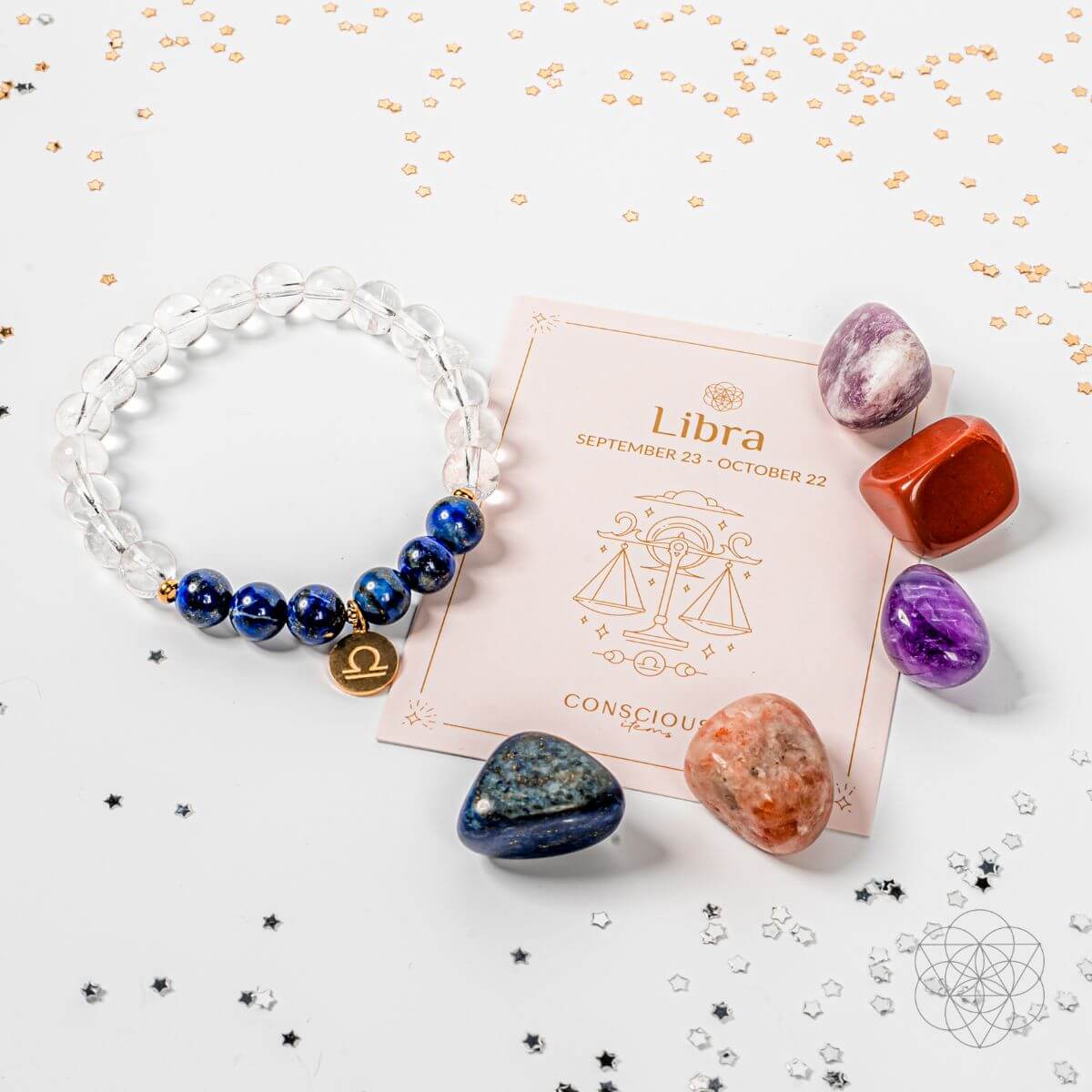 Libra Bracelet and Crystals Set