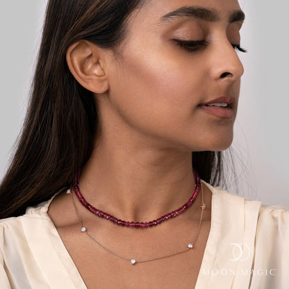 Collier de perles - Grenat