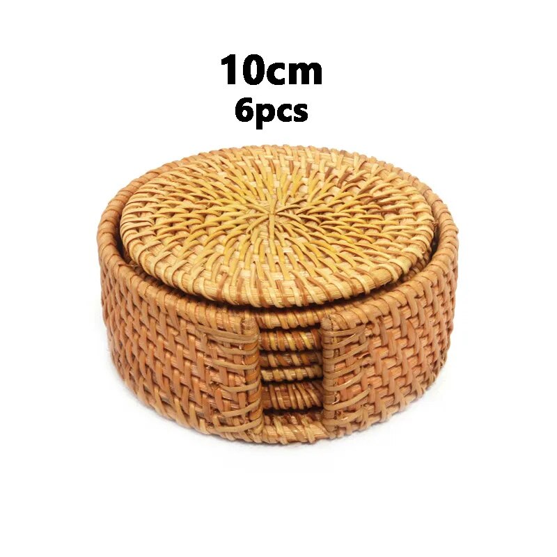 Rattan Coaster Set