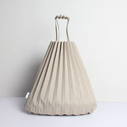 Japanese Inspired Minimalist Pleated Origami Tote Bag