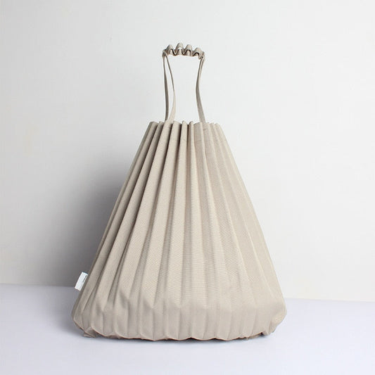 Japanese Inspired Minimalist Pleated Origami Tote Bag