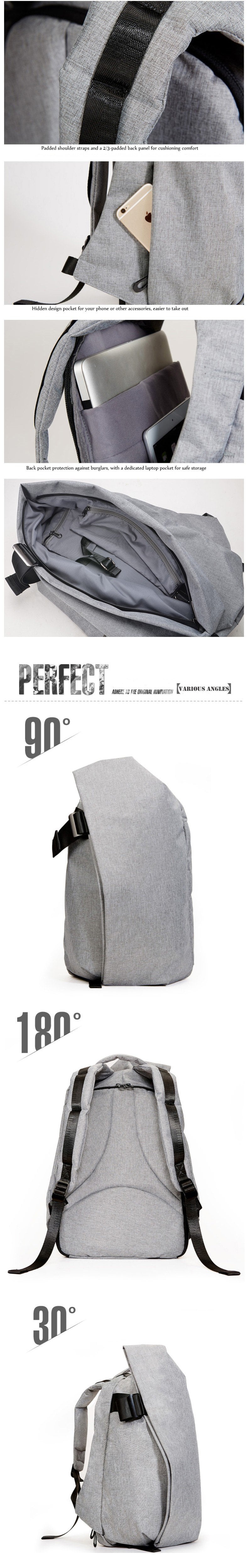 Modern Fold-Over Backpack | Minimalist Backpack