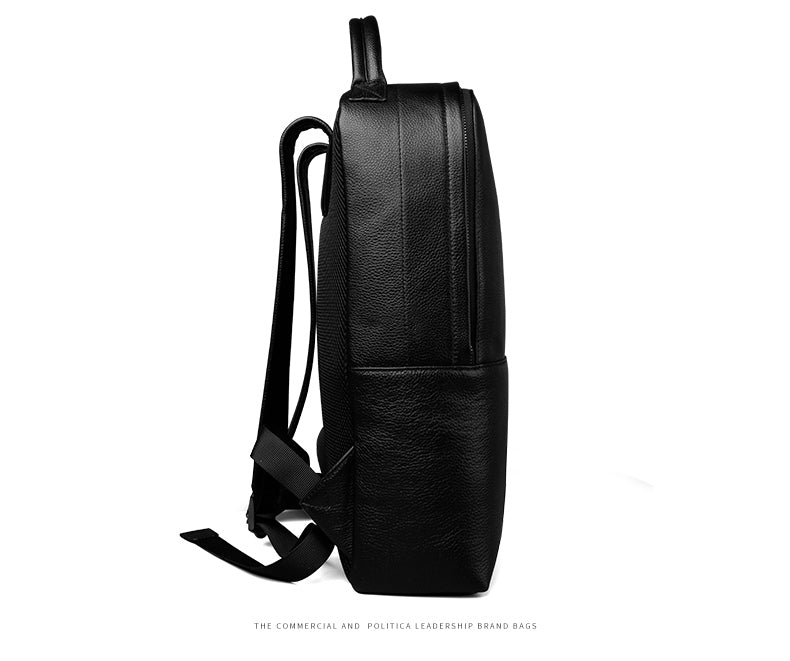 Sac à dos minimaliste en cuir noir