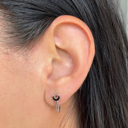 Enamel Earrings - Celestia Hoops Moon Magic