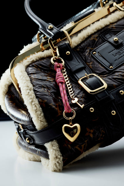 Heart Lock and Key Bag Charm