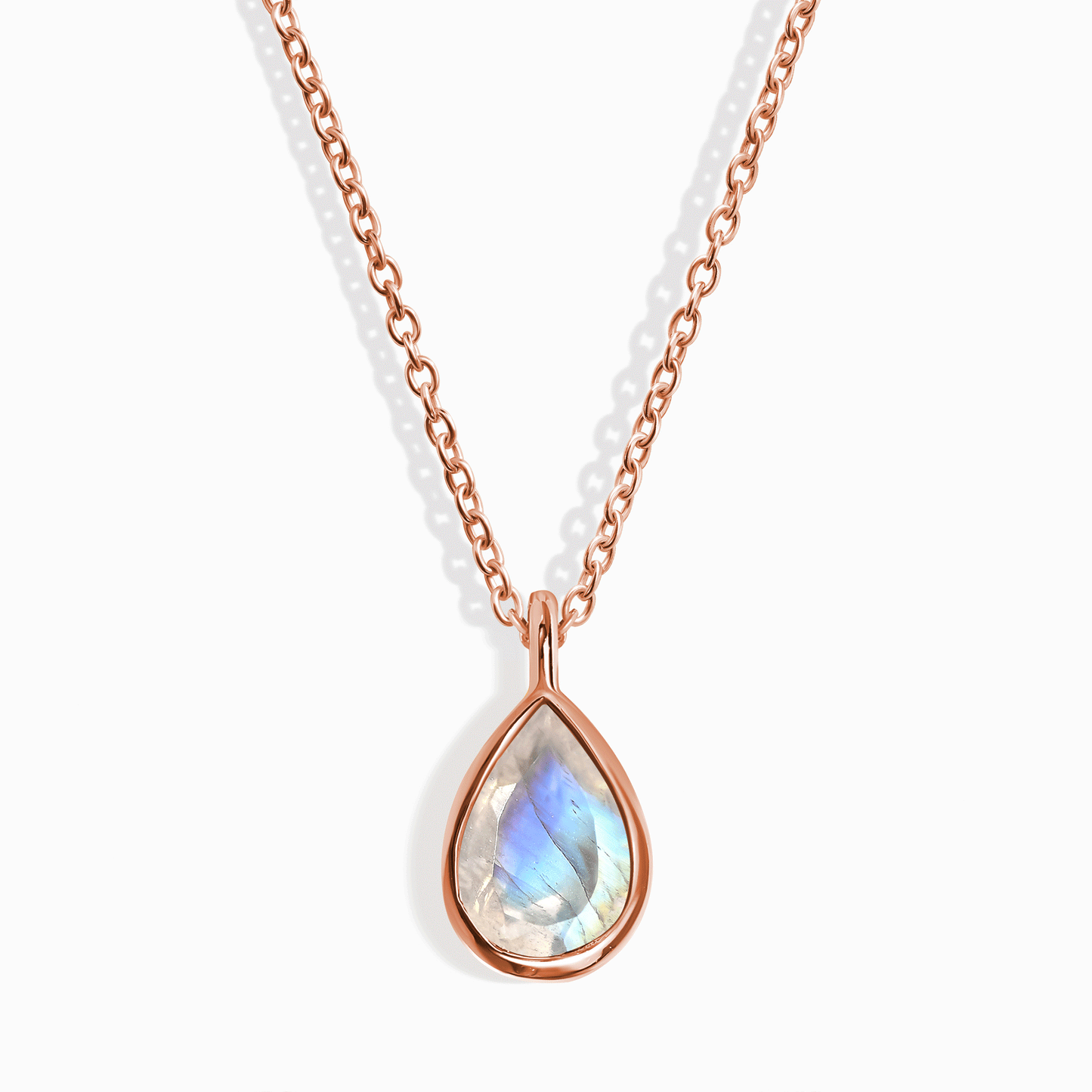 Collier Pierre de Lune - Cœur Caché
