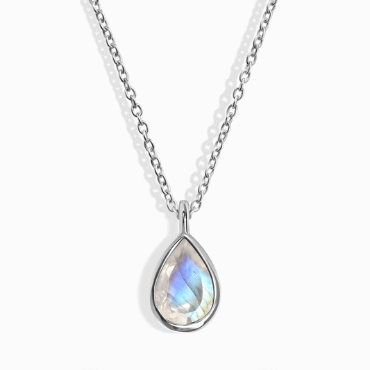 Collier Pierre de Lune - Cœur Caché
