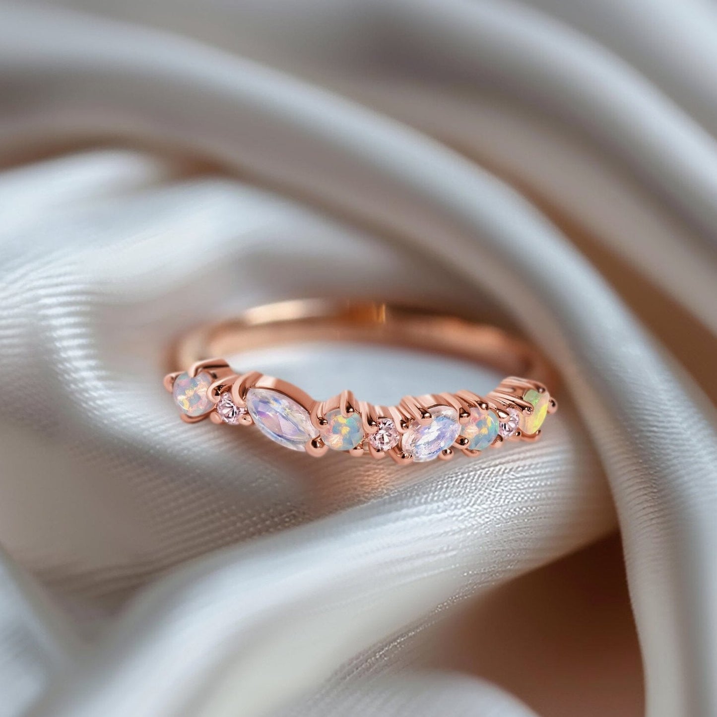 Bague Opale Pierre de Lune - Grace