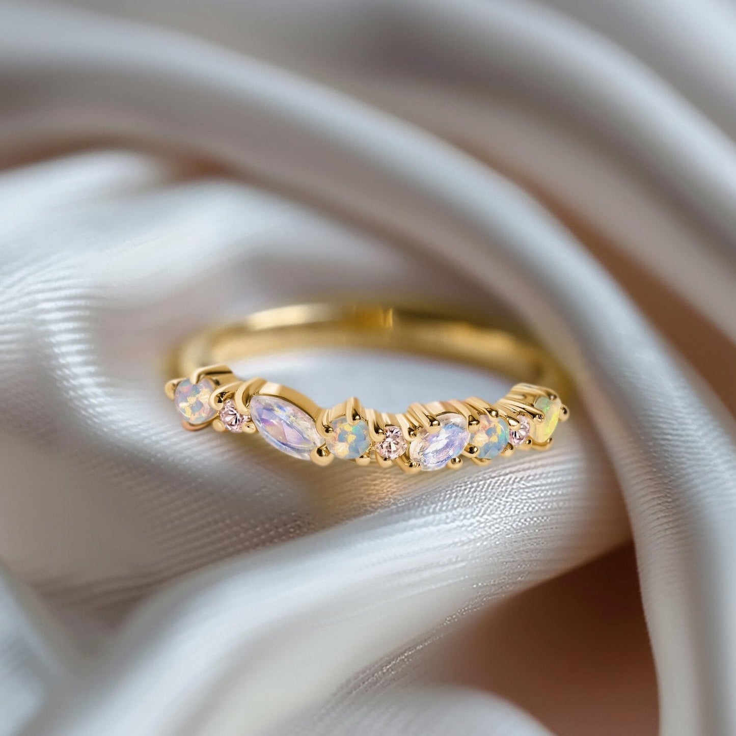 Bague Opale Pierre de Lune - Grace