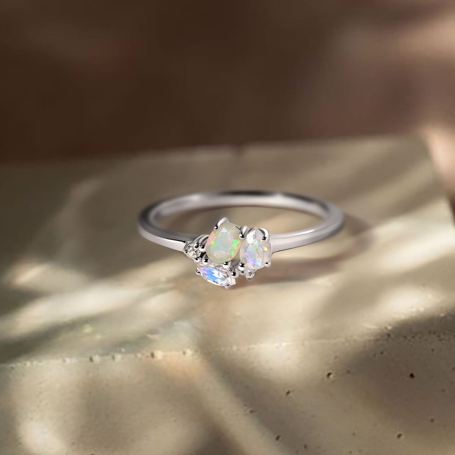 Bague Opale Pierre de Lune - Orion