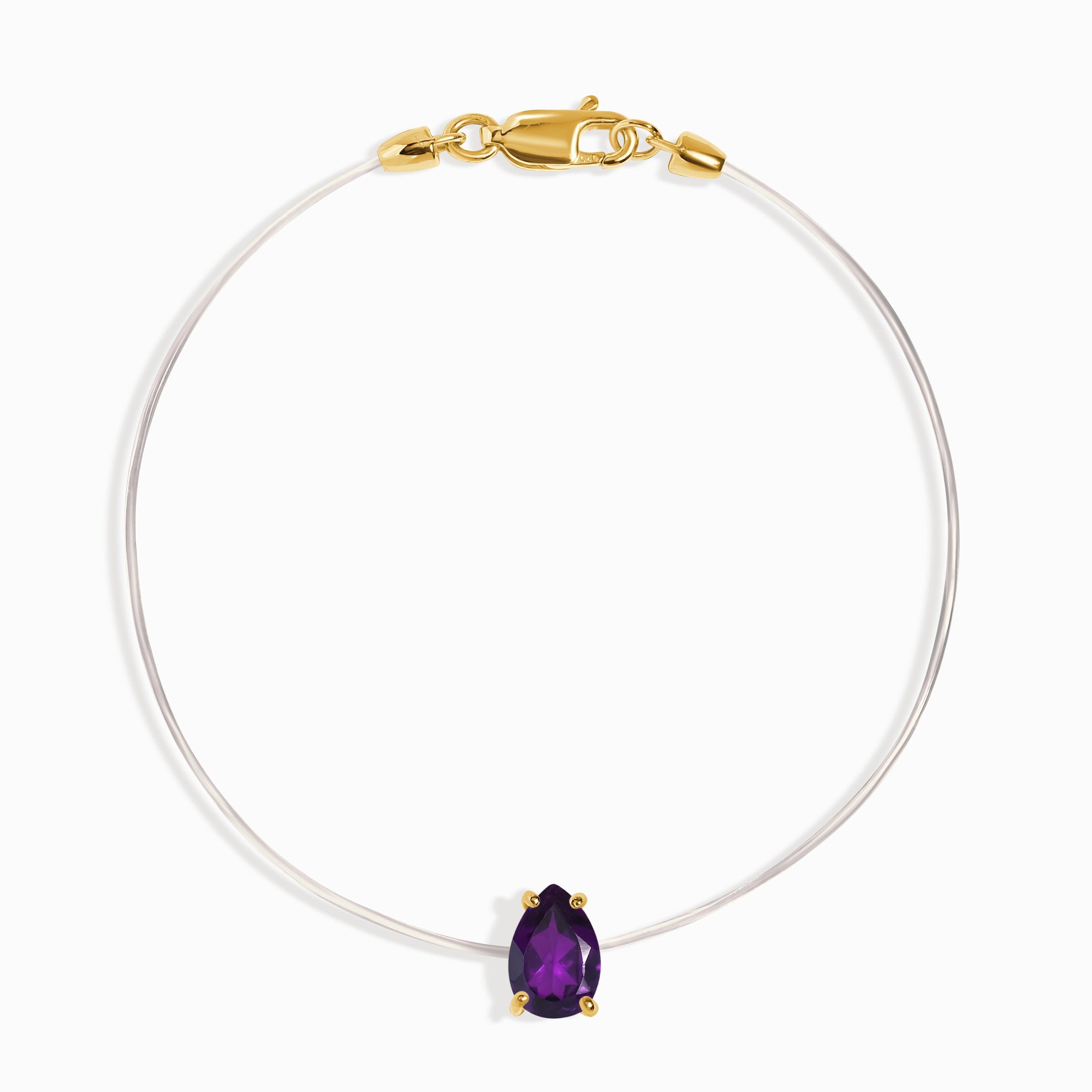 Amethyst Bracelet Floating Sway - February Birthstone