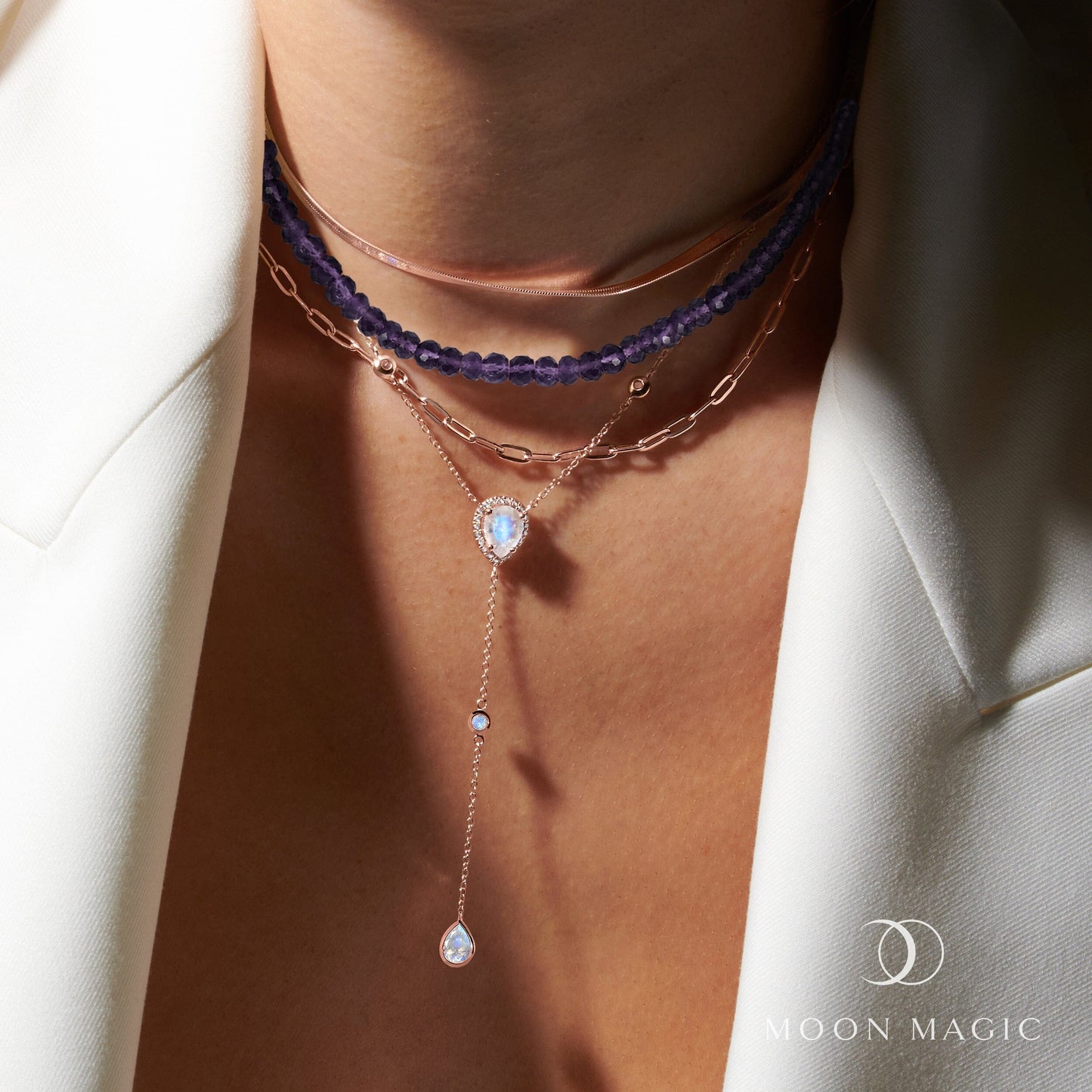 Collier de perles - Améthyste