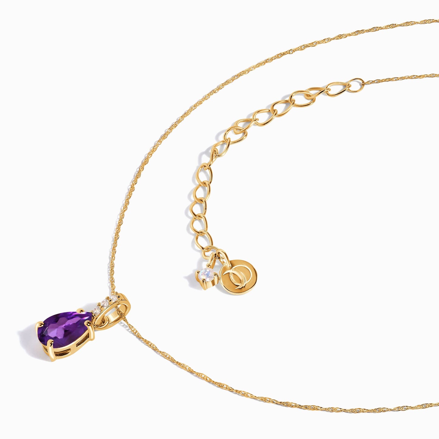 Collier Sway en améthyste et diamants - Pierre de naissance de février