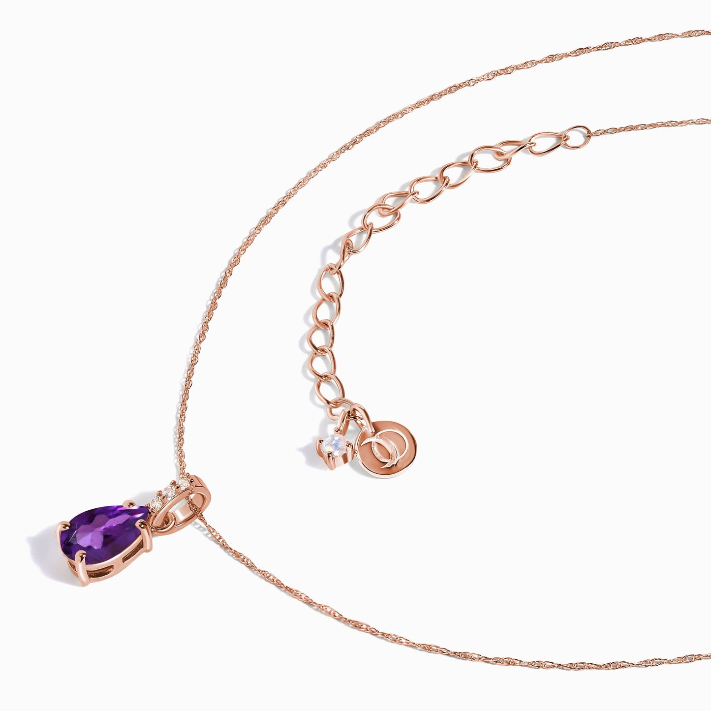 Collier Sway en améthyste et diamants - Pierre de naissance de février