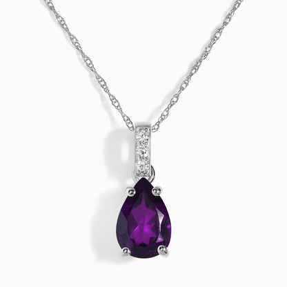 Collier Sway en améthyste et diamants - Pierre de naissance de février