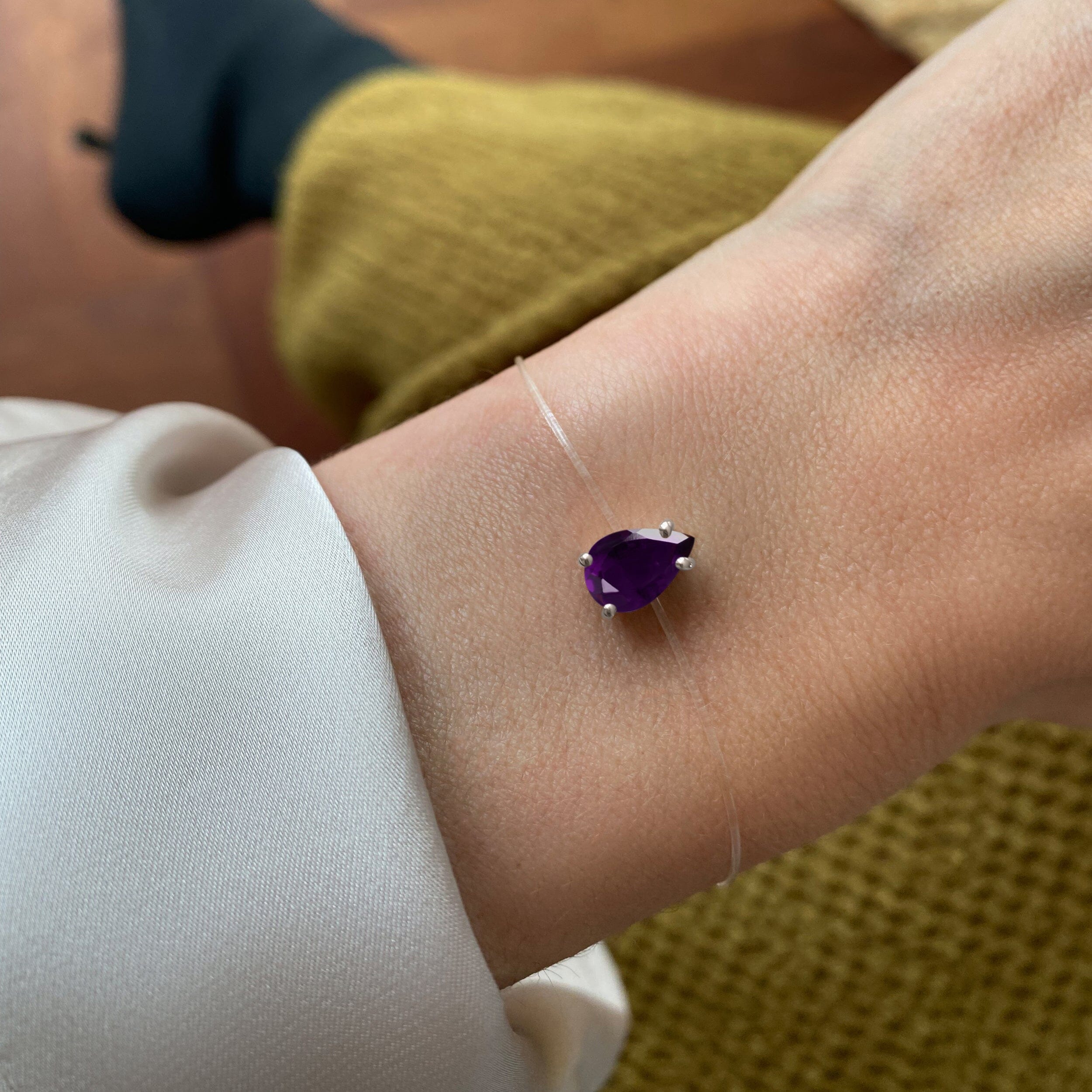 Amethyst Bracelet Floating Sway - February Birthstone