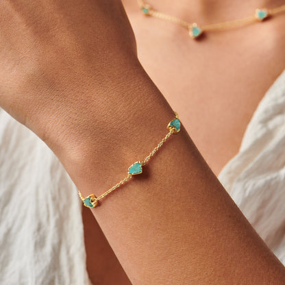 Bracelet en cristal brut - Amazonite divine