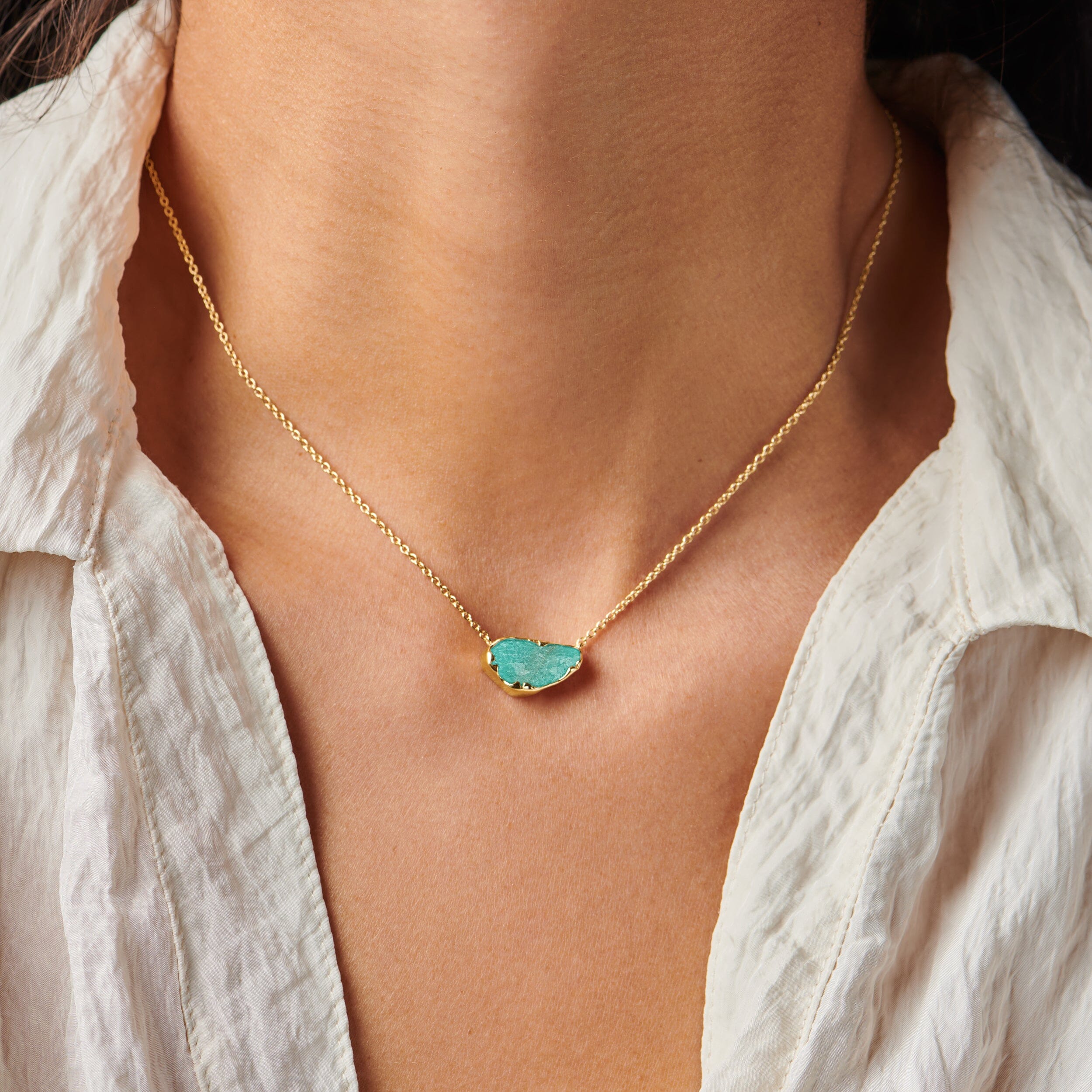 Raw Crystal Necklace - Sacred Amazonite