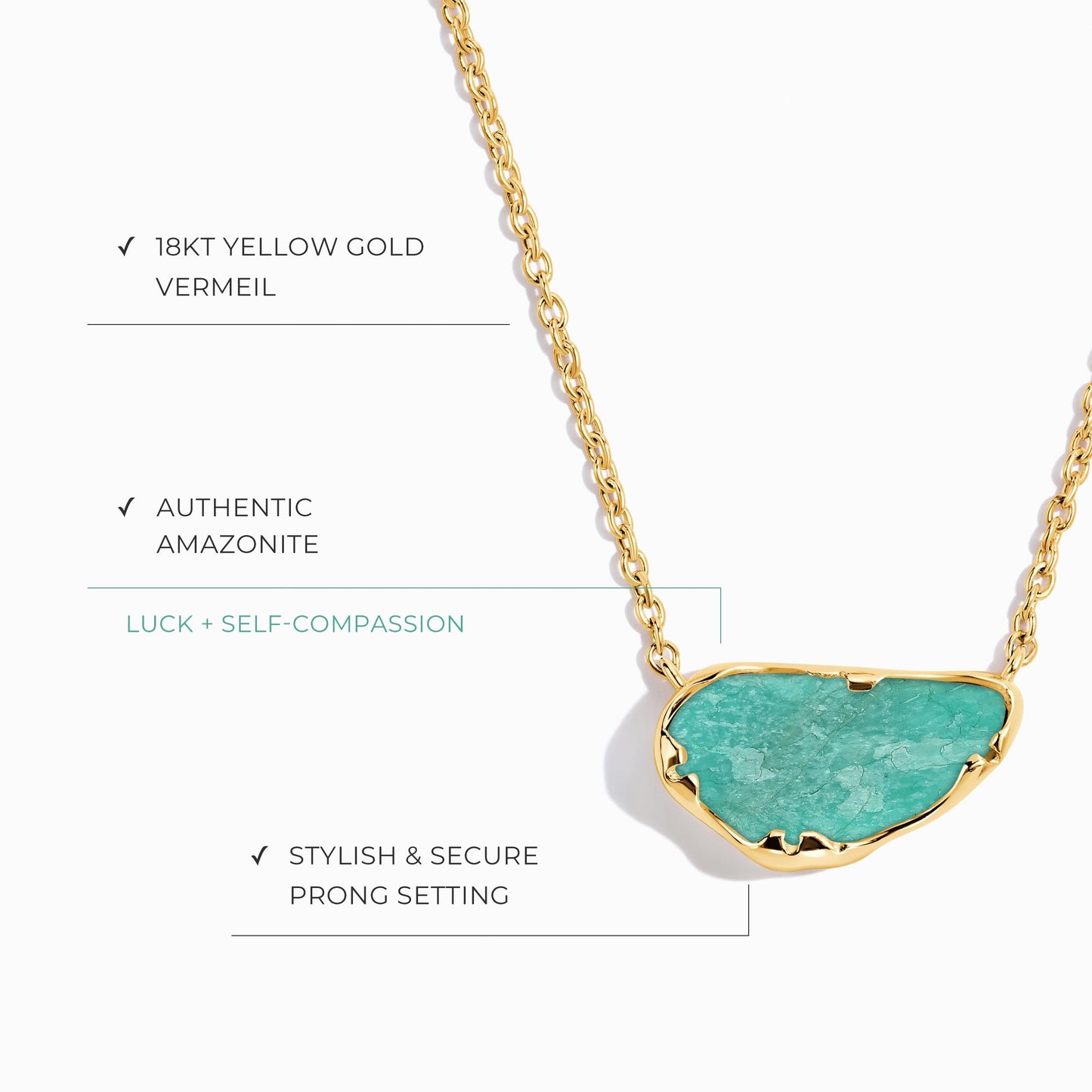 Collier en cristal brut - Amazonite sacrée