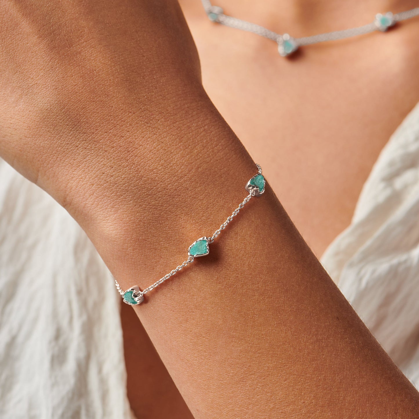 Bracelet en cristal brut - Amazonite divine