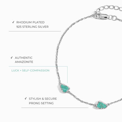 Bracelet en cristal brut - Amazonite divine