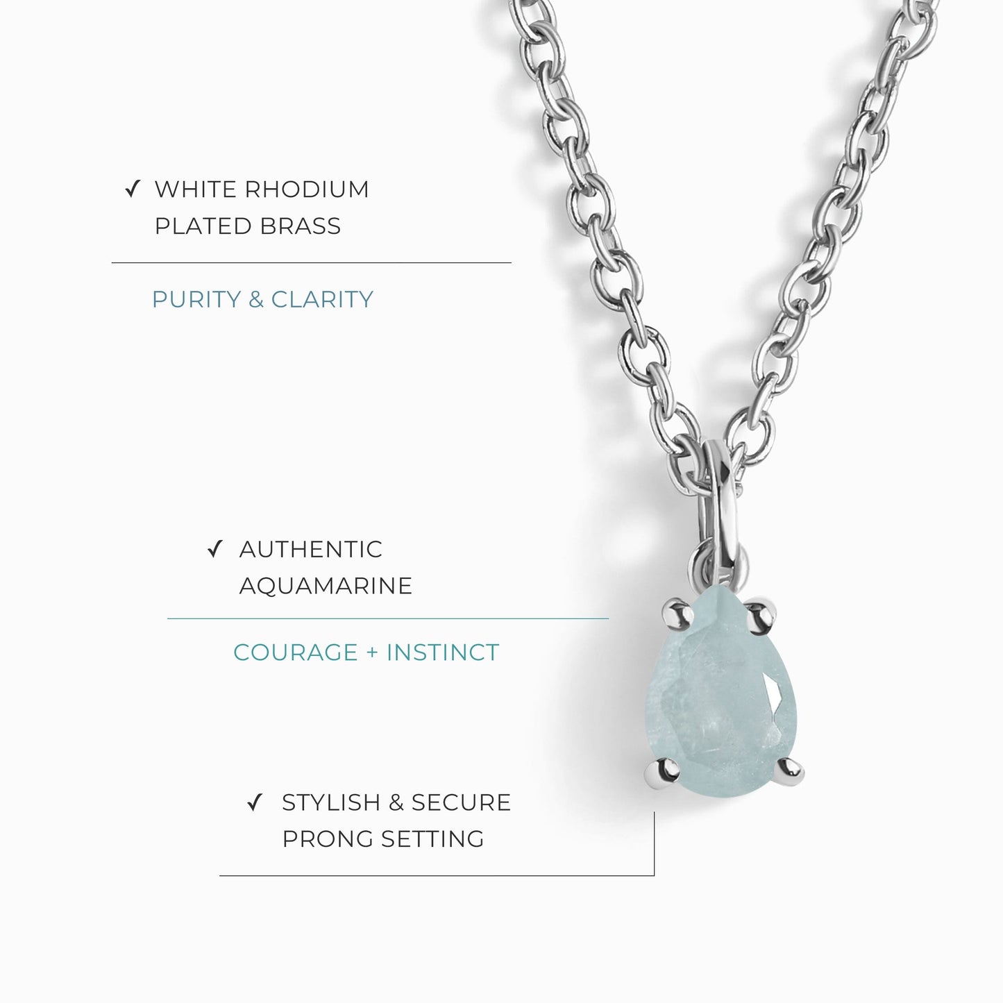 Aquamarine Necklace - Fearlessness