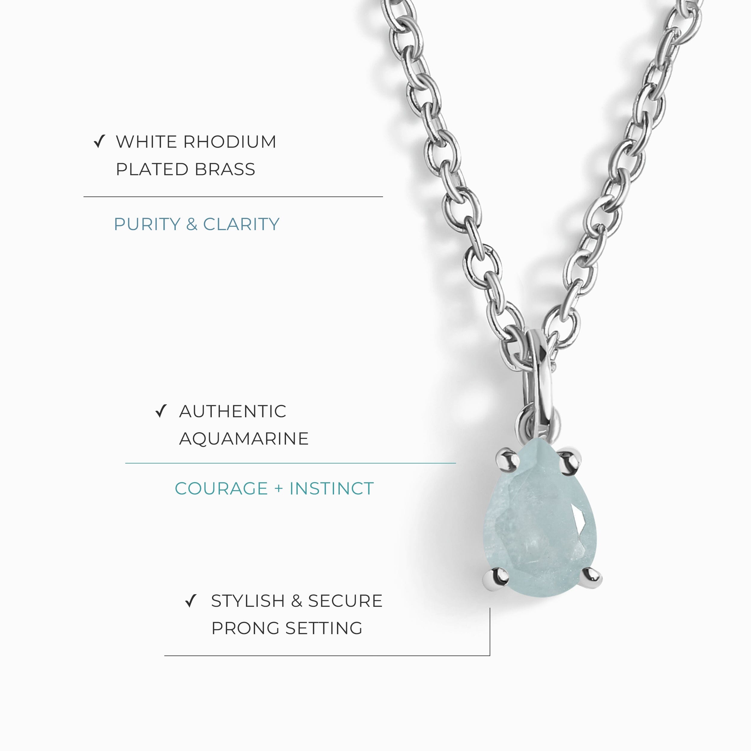 Aquamarine Necklace - Fearlessness