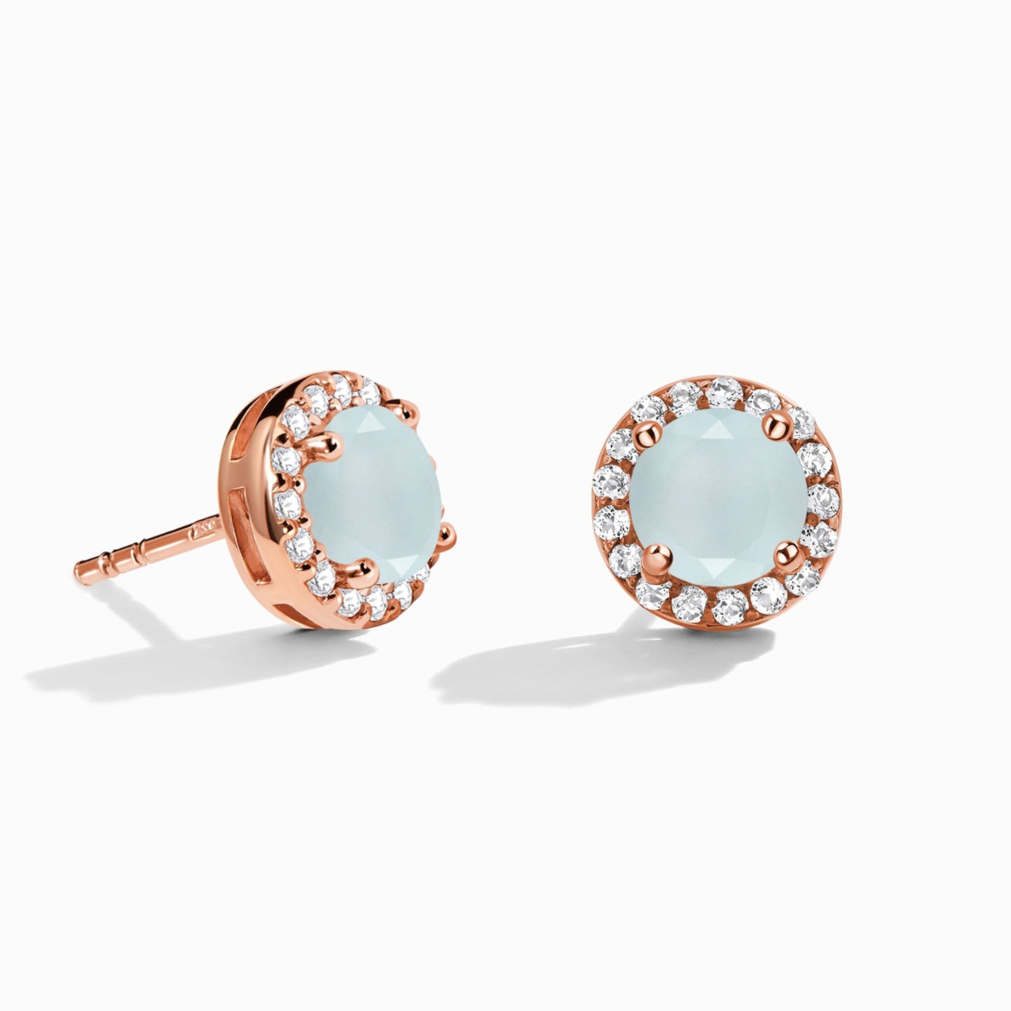 Aquamarine Venus Studs - March Birthstone