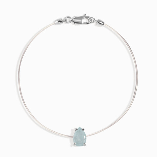 Aquamarine Bracelet Floating Sway - March Birthstone
